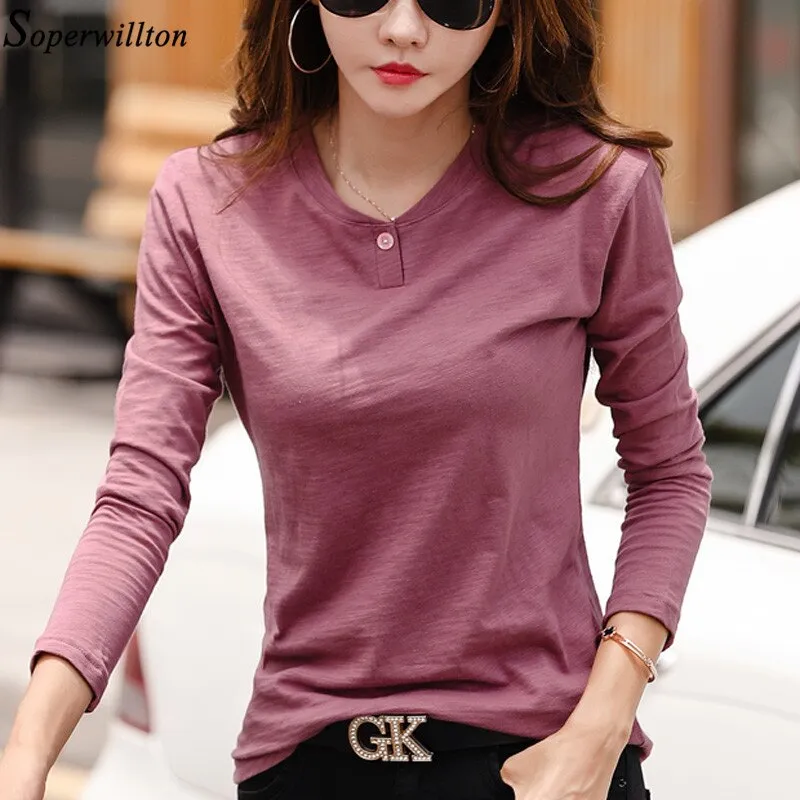 2019 Spring Autumn Ladies Tops Tee Shirt Femme Plus Size 3XL White Black G79