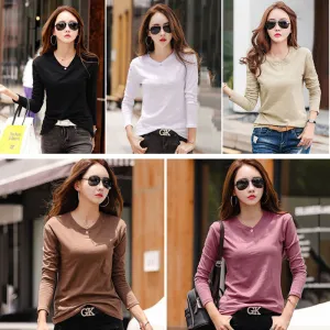 2019 Spring Autumn Ladies Tops Tee Shirt Femme Plus Size 3XL White Black G79
