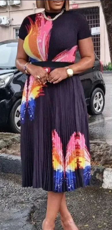 2PCS Tops Skirt Sets