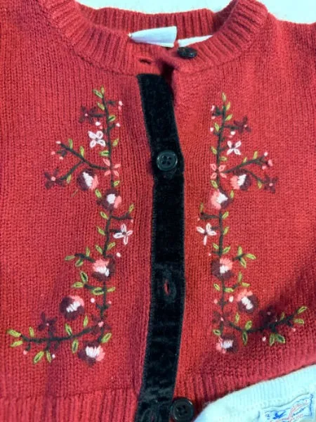 3-6m set of 2 embroidered cardigans, Kids 6 Month (3-6M)