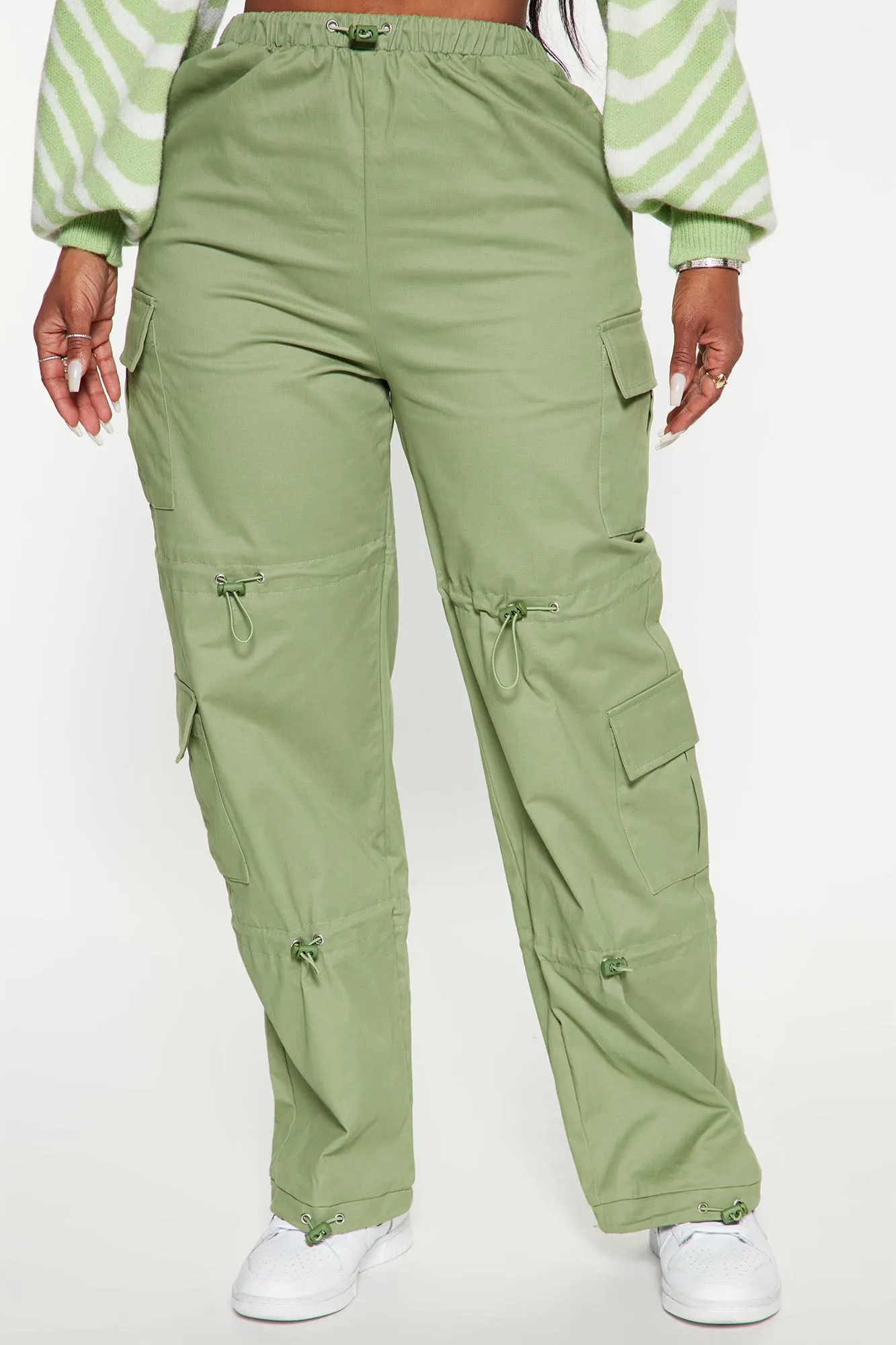 A Different Level Cargo Parachute Jogger - Green