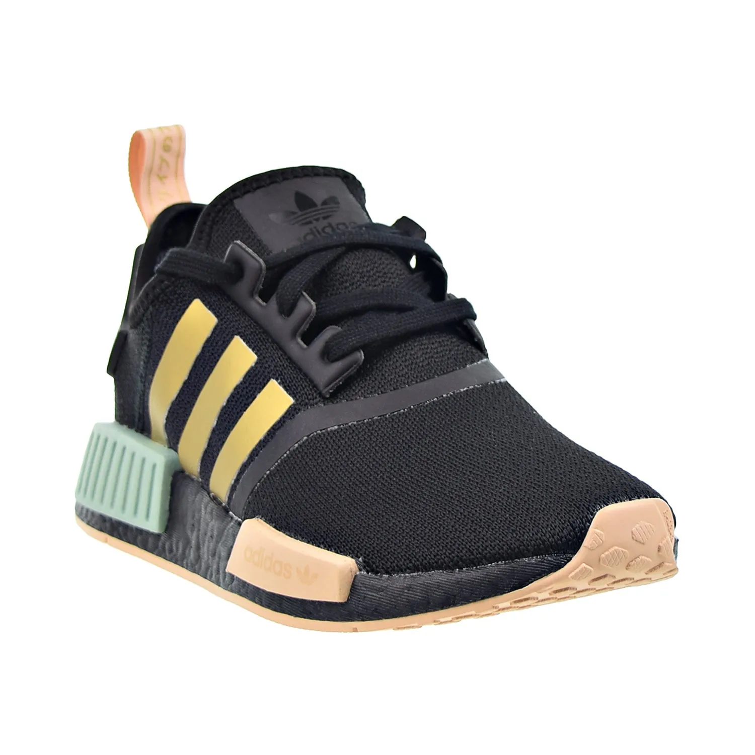 Adidas NMD_R1 Women's Shoes Core Black-Gold Metallic-Halo Amber