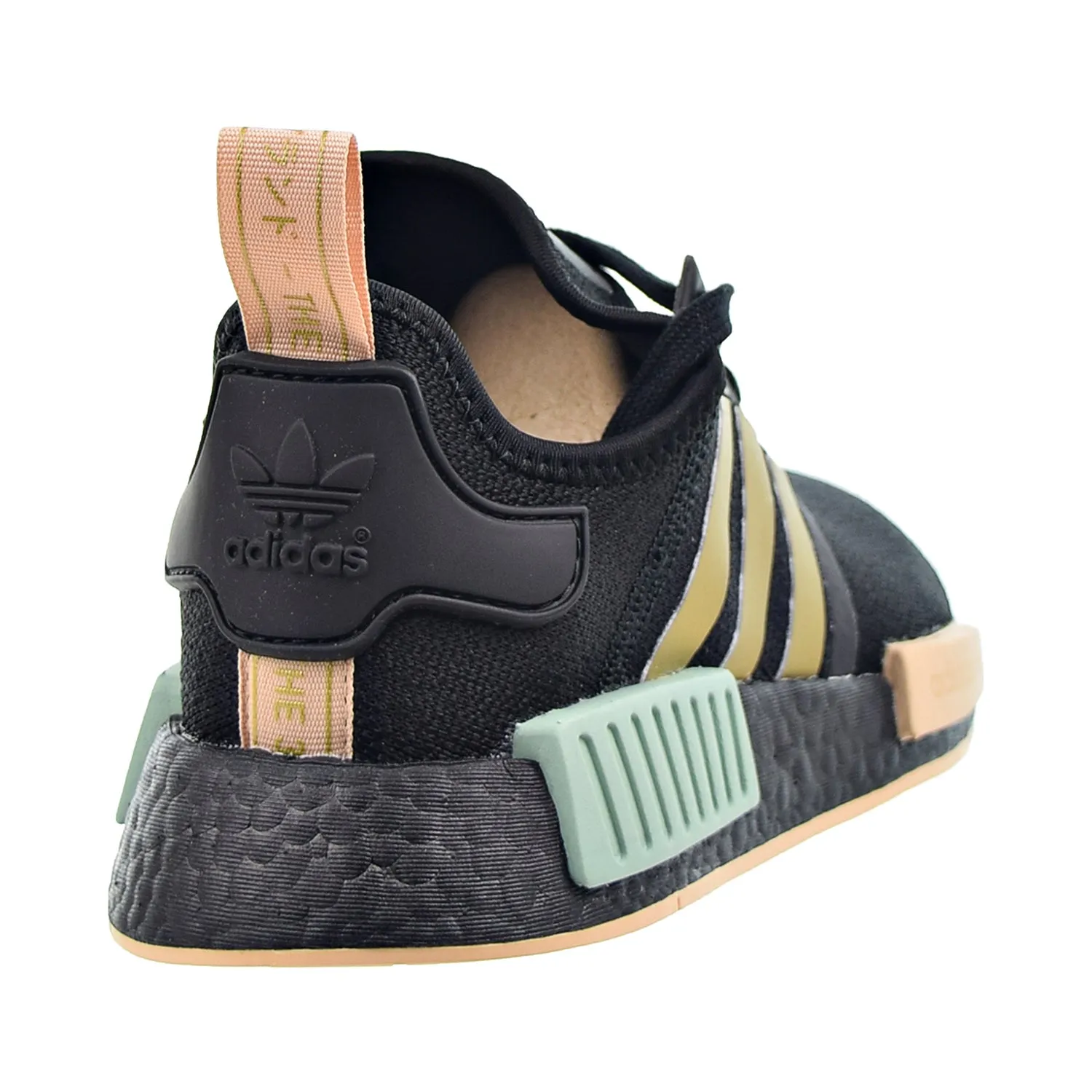 Adidas NMD_R1 Women's Shoes Core Black-Gold Metallic-Halo Amber