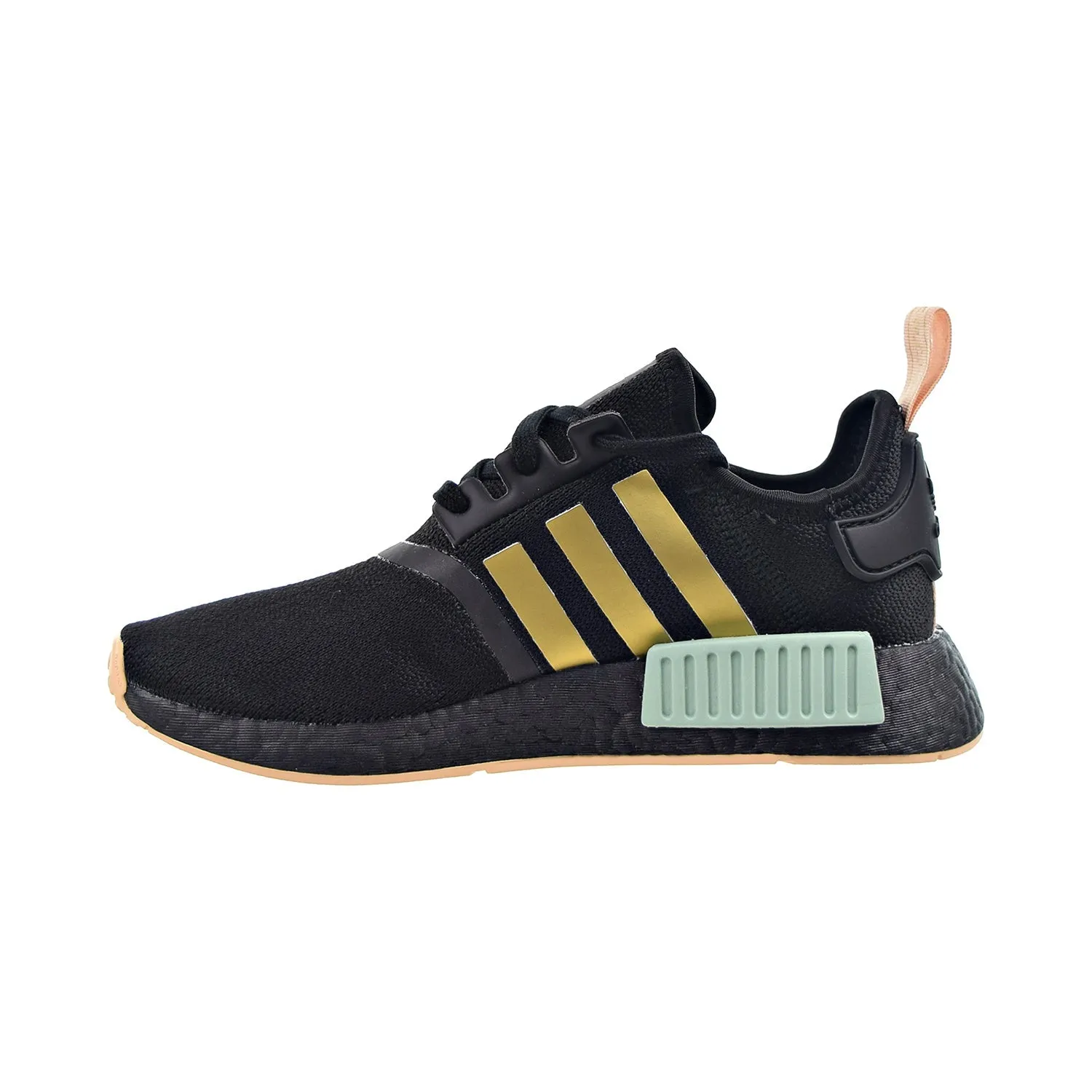 Adidas NMD_R1 Women's Shoes Core Black-Gold Metallic-Halo Amber