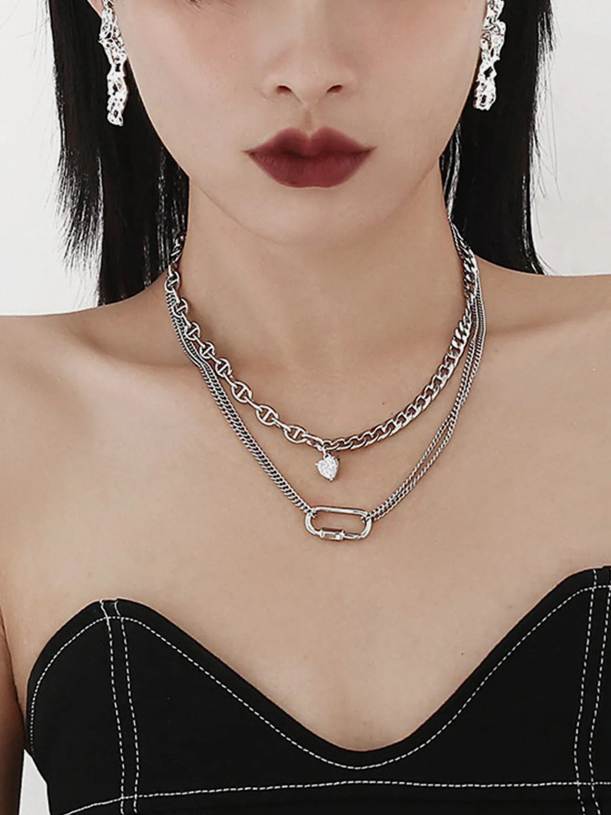 Aelfric Eden Heart Pendant Layered Necklace