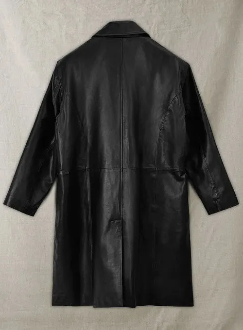 Ashley Roberts Black Leather long coat