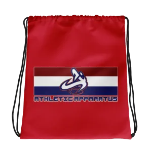 Athletic Apparatus Red rwb logo Drawstring bag