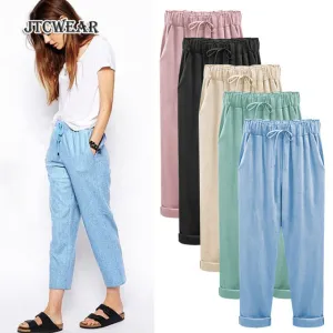 Autumn Woman Cotton Linen Plus