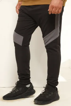 Black & Grey Jogger Pants (Plus Size) - W22 - UTR003P