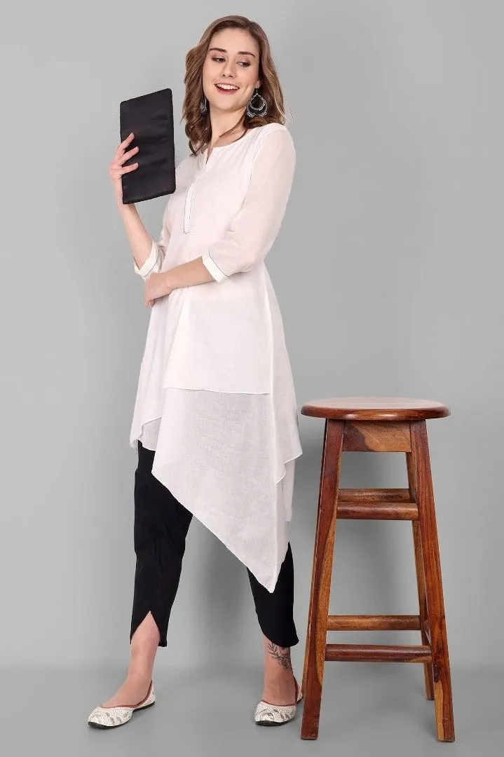 Black Cotton Tulip Pant