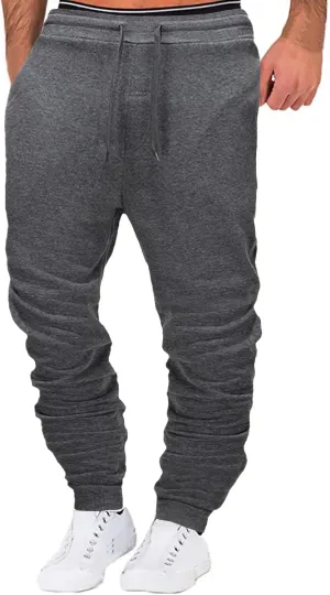 Cargo Pants for Men Relaxed Fit Elastic Joggers Casual Trousers Sweatpants Men's Cargo Fleece Sweatpants Drawstring