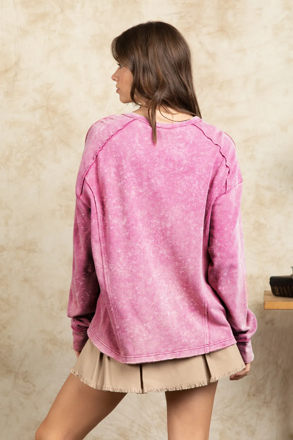Casual Charm Top - Rose