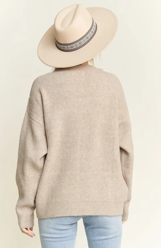 Check Mate Puff Cardigan