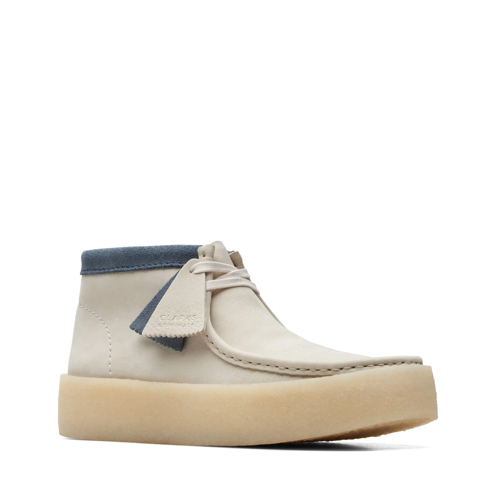 Clarks Originals Wallabee Cup Boot Men's Beige Nubuck Chukka Boots 26171090