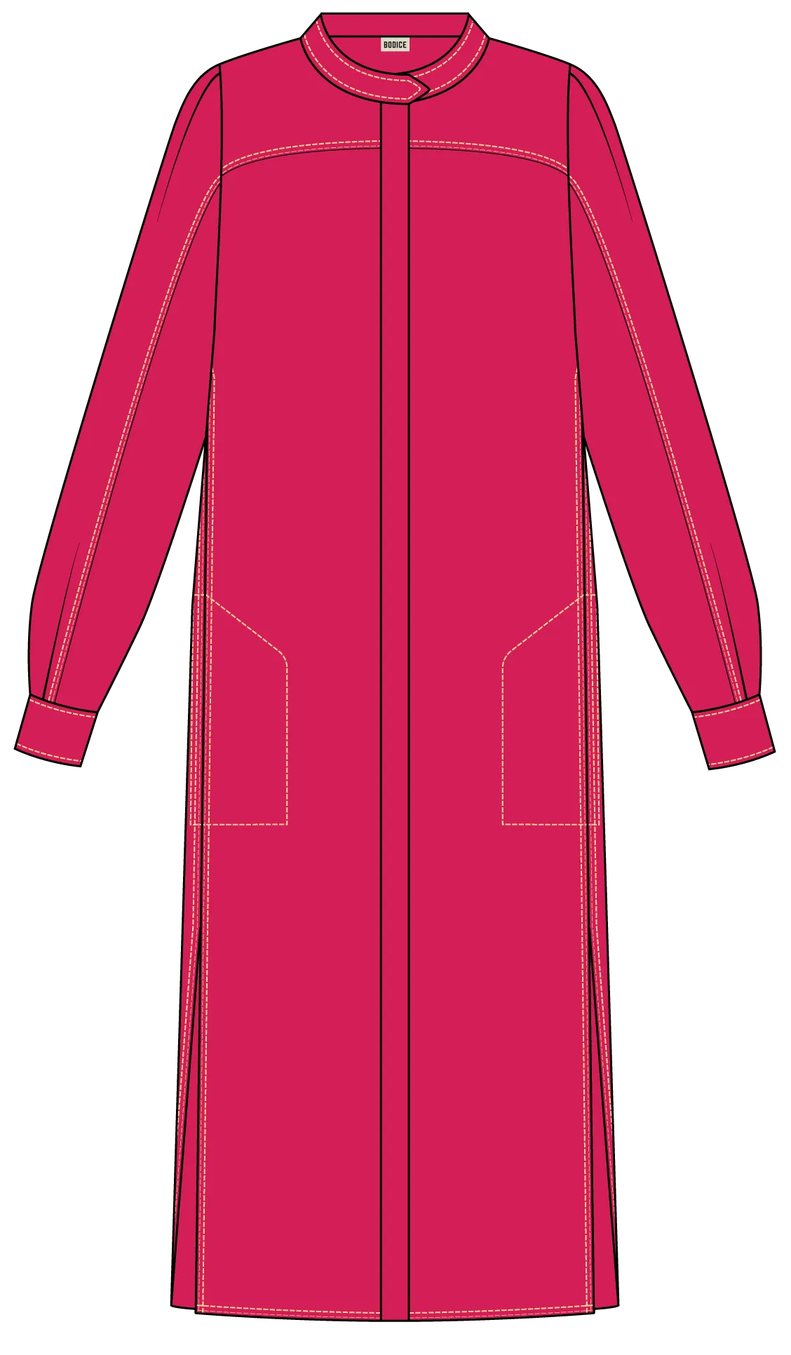 Classic Silk Shirt Dress