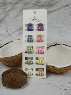 Claw Clip - Set of 10 - Pastel - Mini Octopus