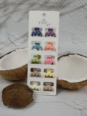 Claw Clip - Set of 10 - Pastel - Mini Wavy
