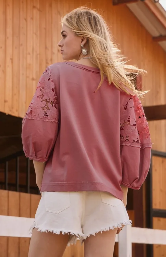 Crochet Bliss Mineral Sweatshirt