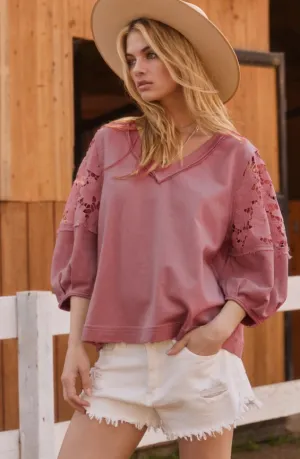 Crochet Bliss Mineral Sweatshirt