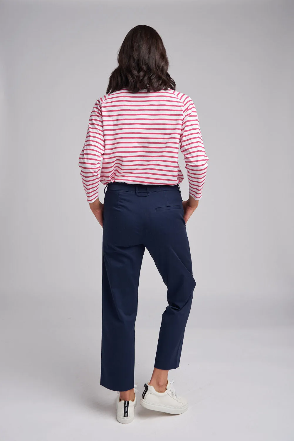Cropped Straight Leg Pant | Navy