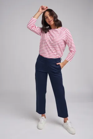 Cropped Straight Leg Pant | Navy