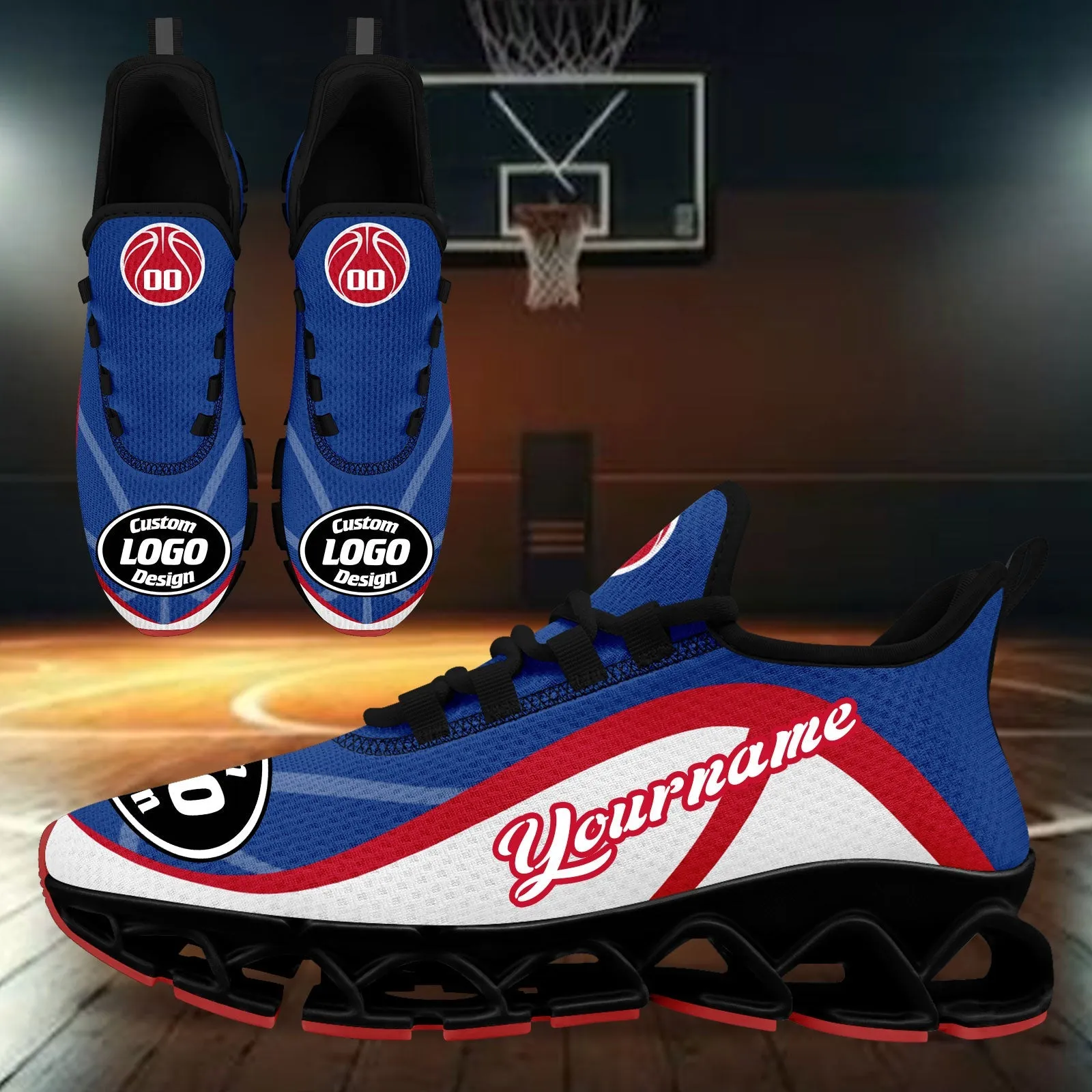 Custom Blue Red Maxsoul Shoes Personalized Sneaker FN003XD-D020391-1