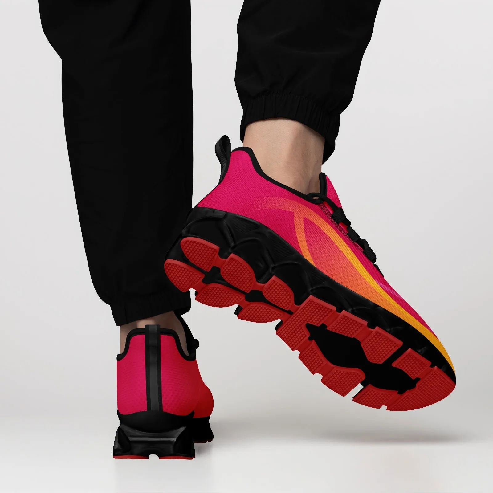 Custom Pink Yellow Maxsoul Shoes Personalized Sneaker FN003XD-D020391-20