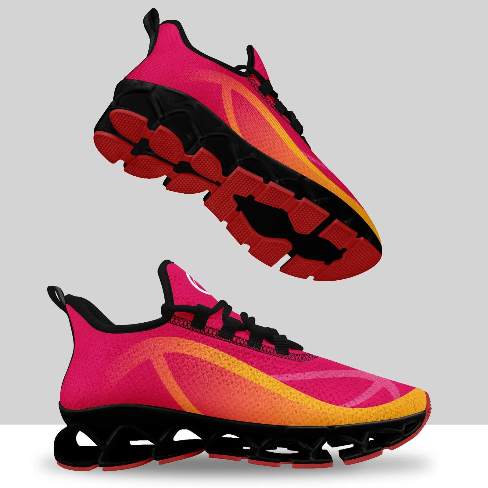 Custom Pink Yellow Maxsoul Shoes Personalized Sneaker FN003XD-D020391-20