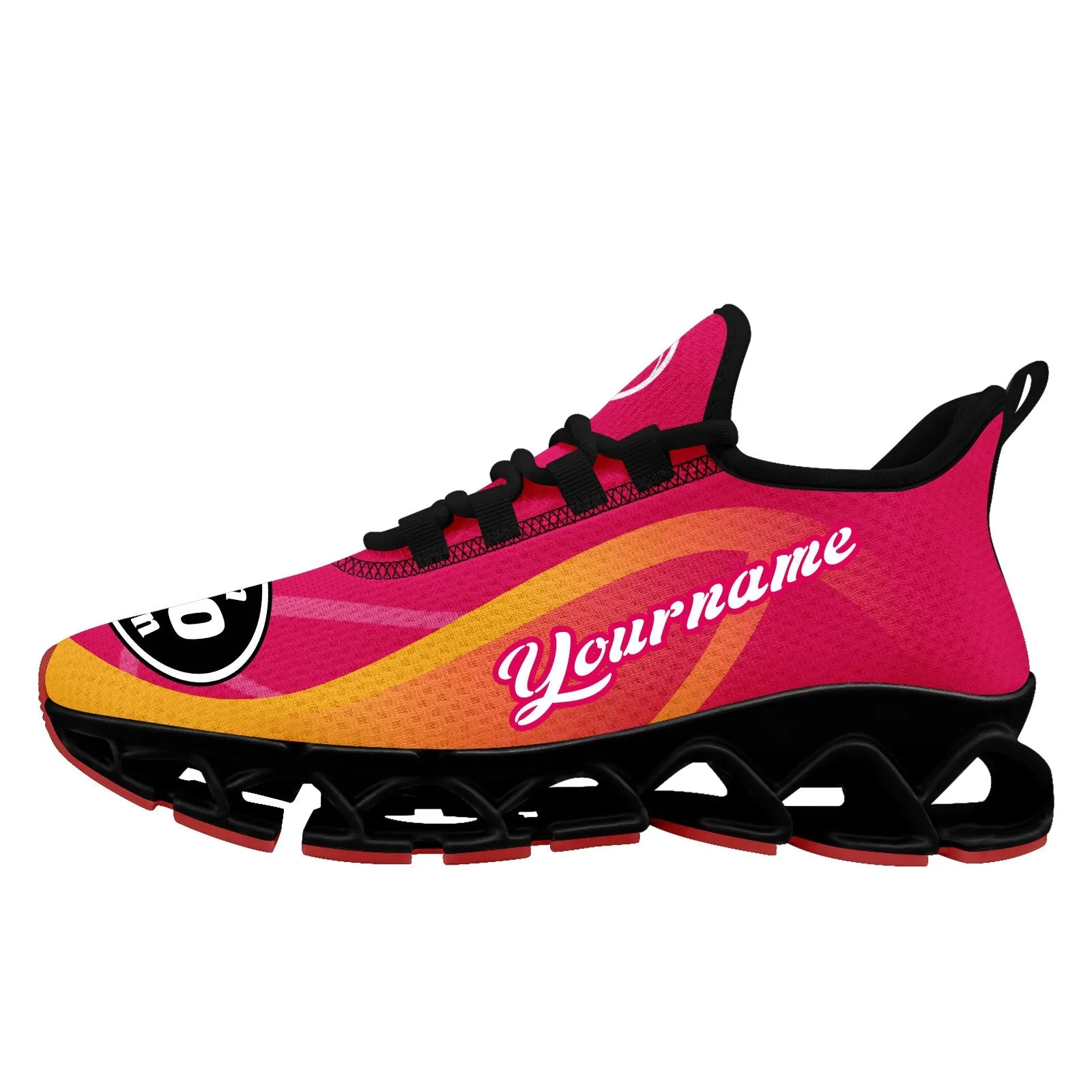 Custom Pink Yellow Maxsoul Shoes Personalized Sneaker FN003XD-D020391-20