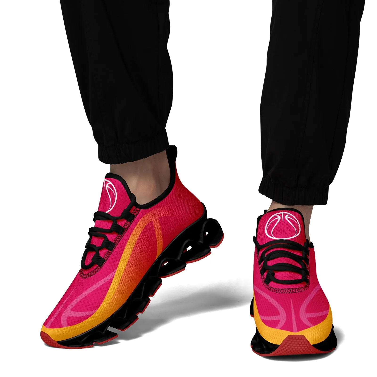 Custom Pink Yellow Maxsoul Shoes Personalized Sneaker FN003XD-D020391-20