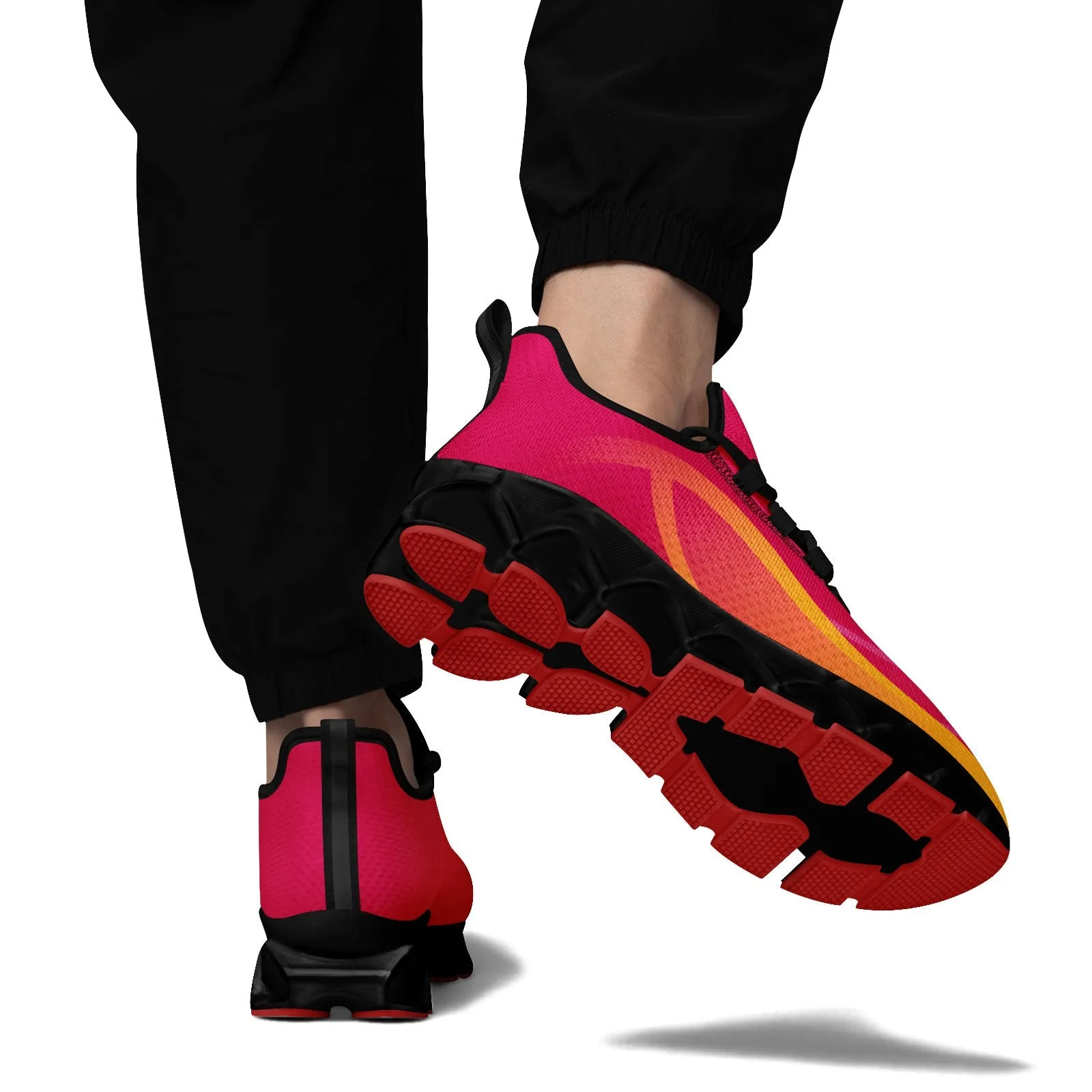 Custom Pink Yellow Maxsoul Shoes Personalized Sneaker FN003XD-D020391-20