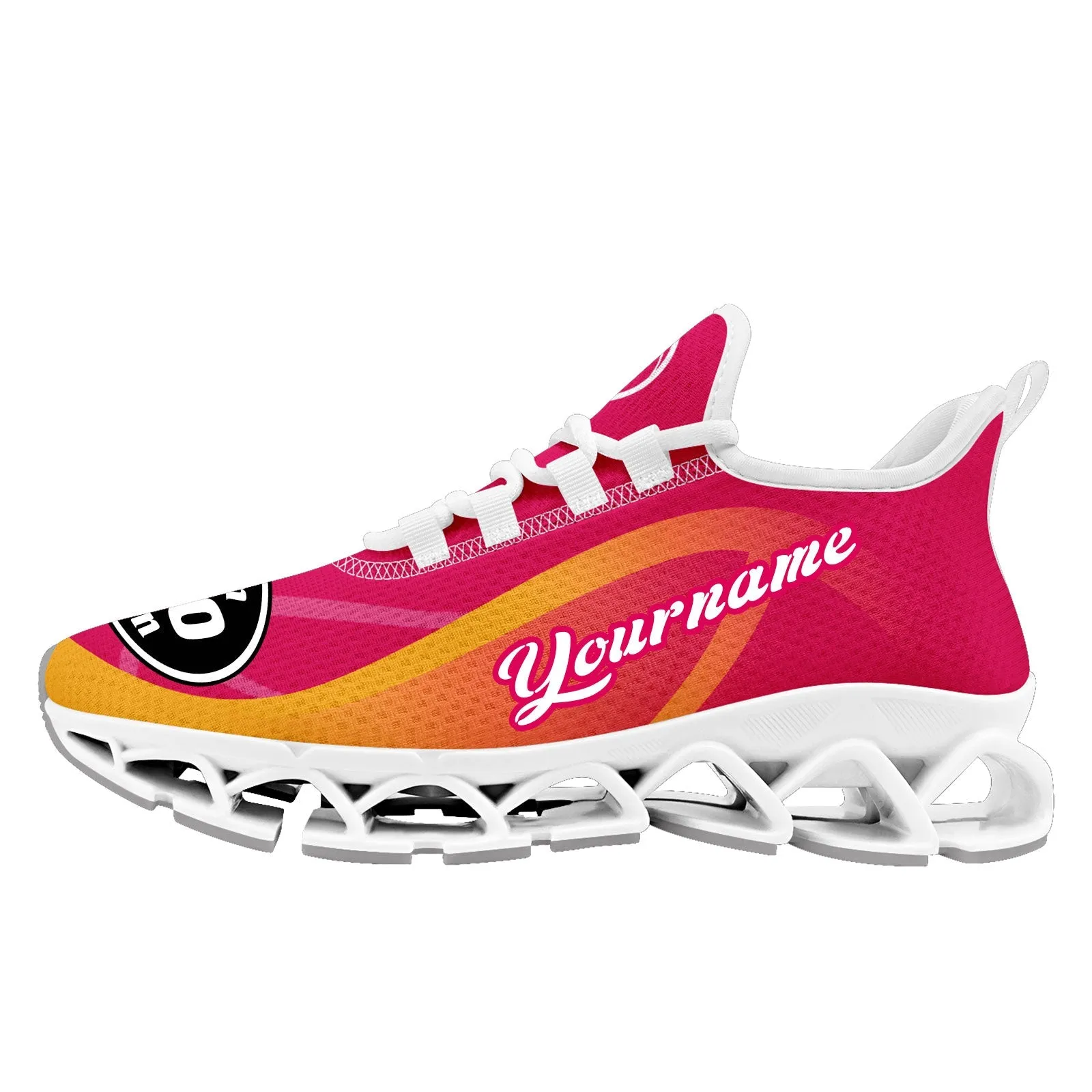 Custom Pink Yellow Maxsoul Shoes Personalized Sneaker FN003XD-D020391-20