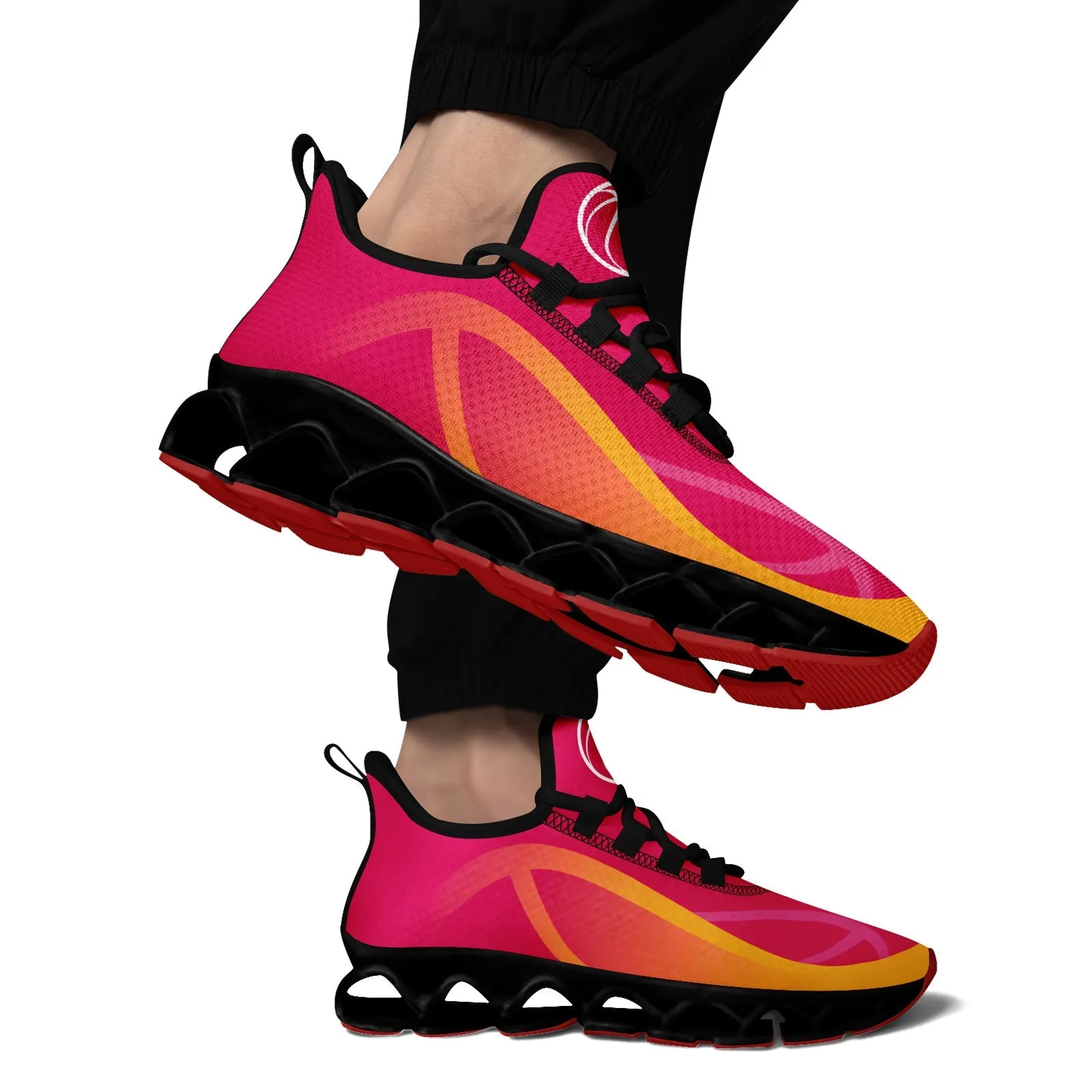 Custom Pink Yellow Maxsoul Shoes Personalized Sneaker FN003XD-D020391-20