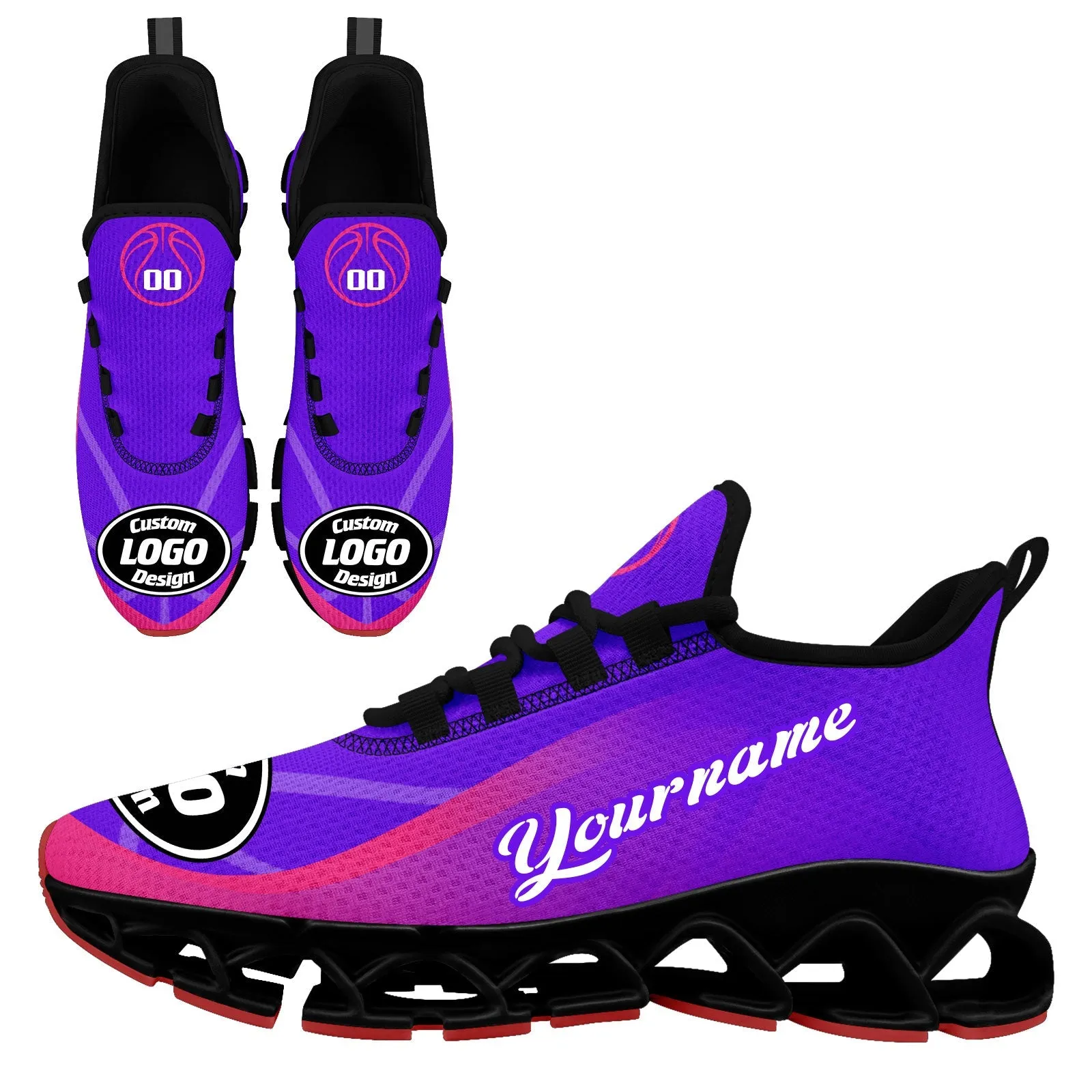 Custom Purple Pink Maxsoul Shoes Personalized Sneaker FN003XD-D020391-22