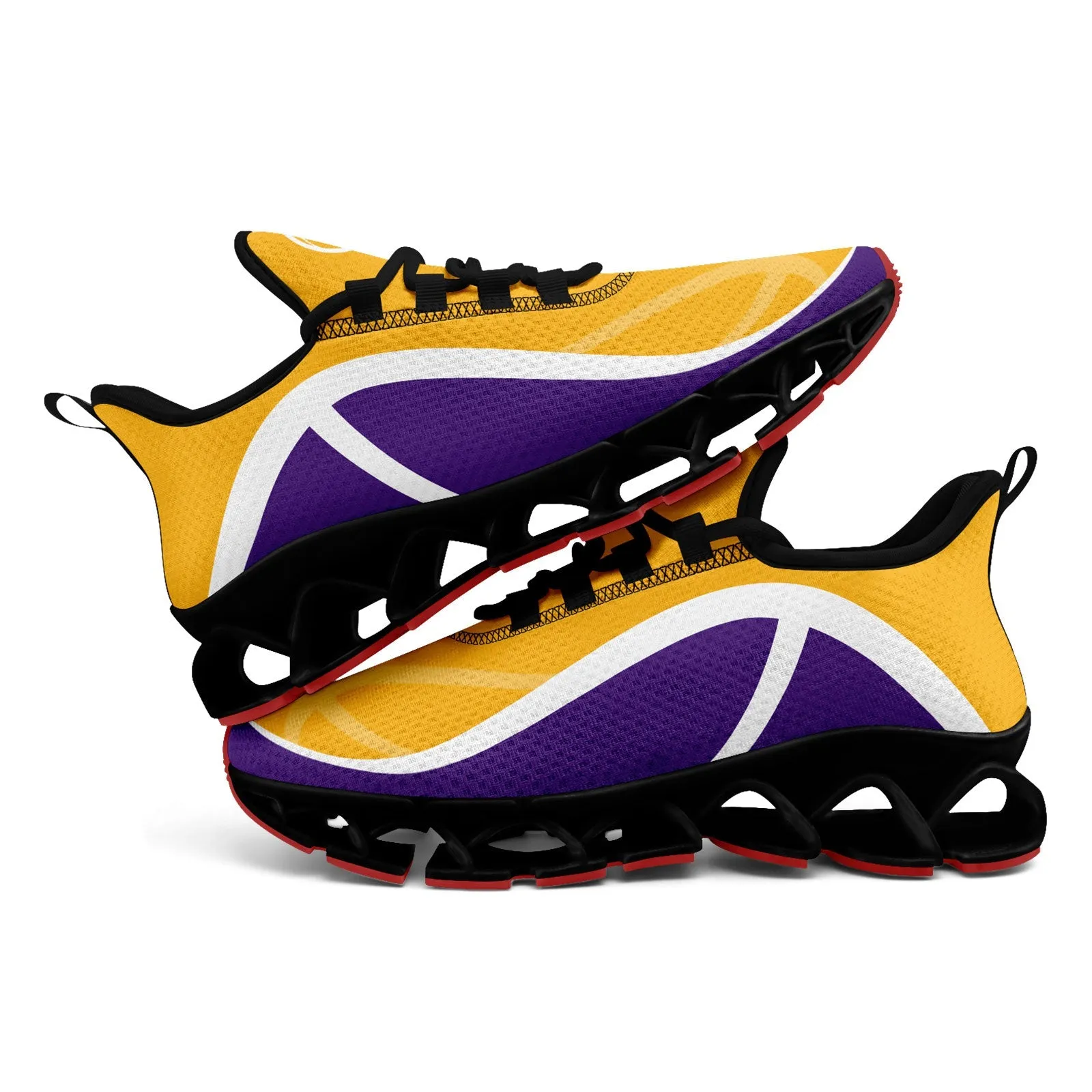 Custom Purple Yellow Maxsoul Shoes Personalized Sneaker FN003XD-D020391-7