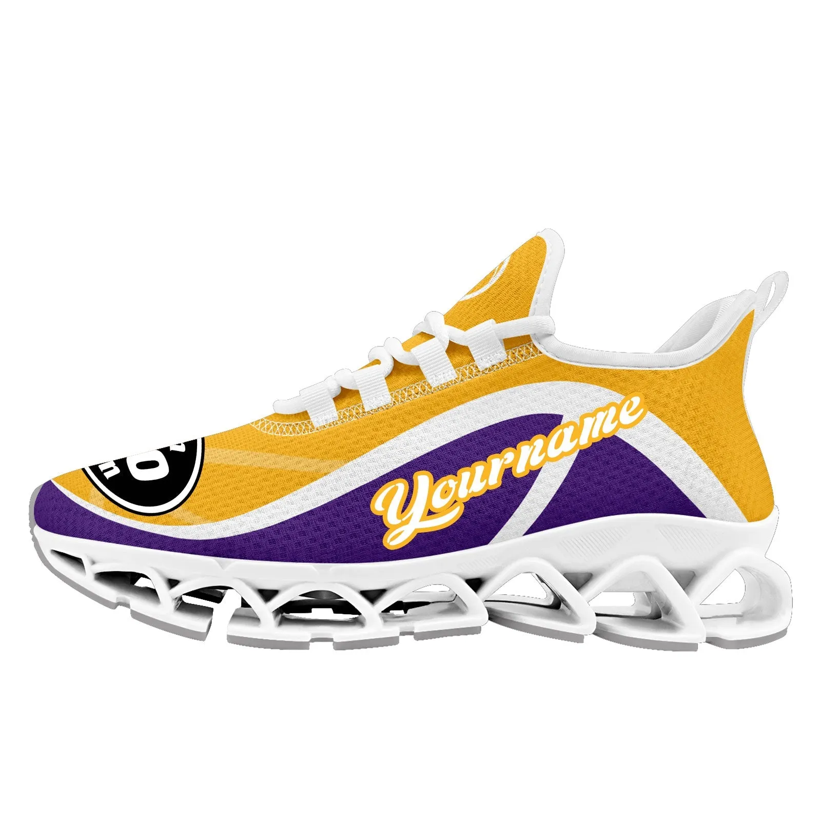 Custom Purple Yellow Maxsoul Shoes Personalized Sneaker FN003XD-D020391-7