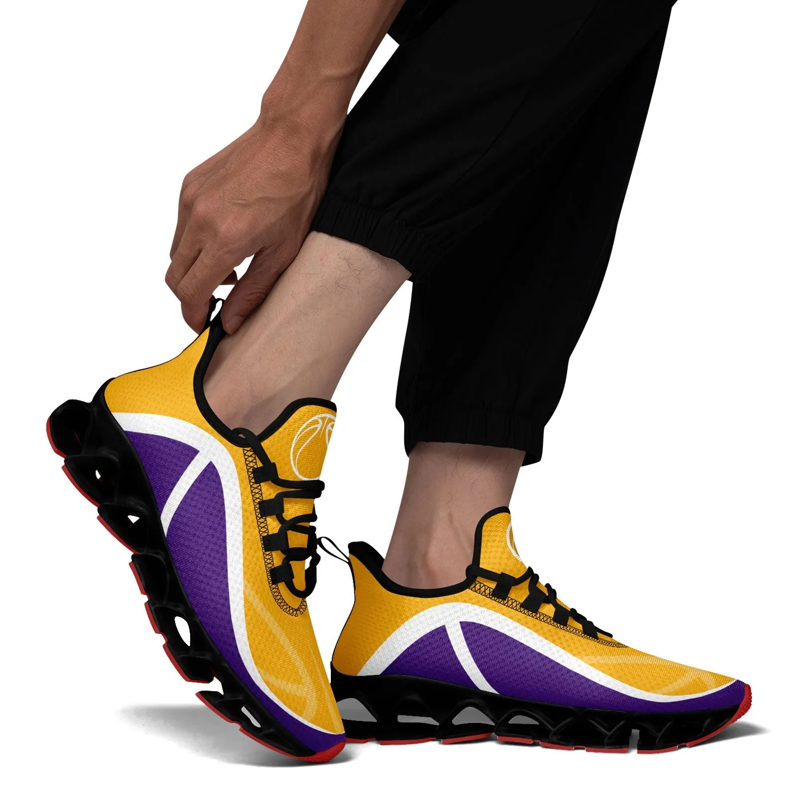 Custom Purple Yellow Maxsoul Shoes Personalized Sneaker FN003XD-D020391-7