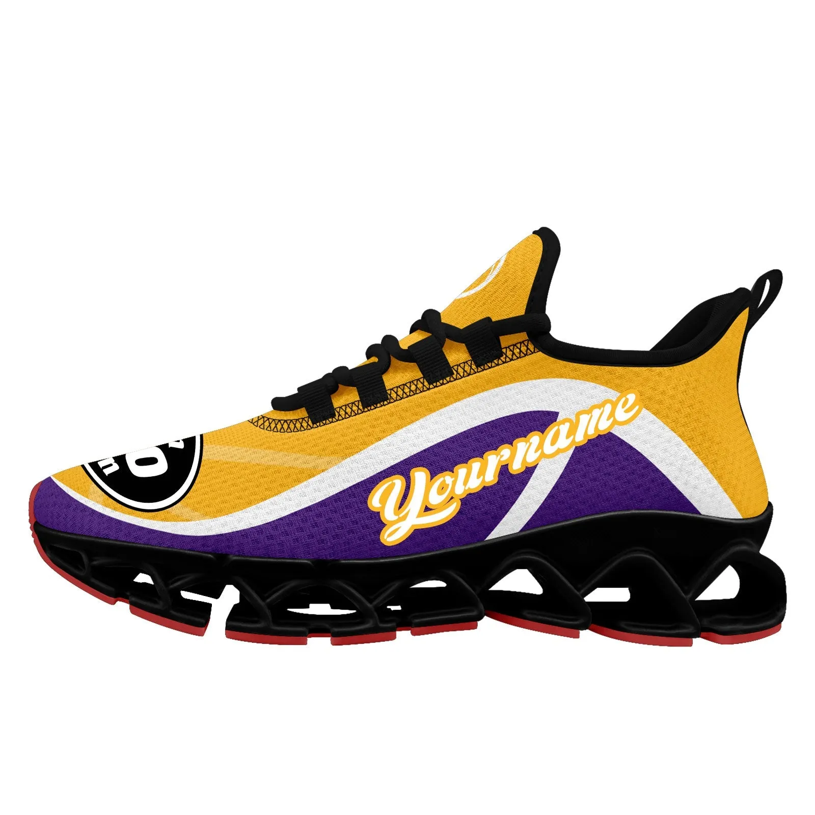Custom Purple Yellow Maxsoul Shoes Personalized Sneaker FN003XD-D020391-7