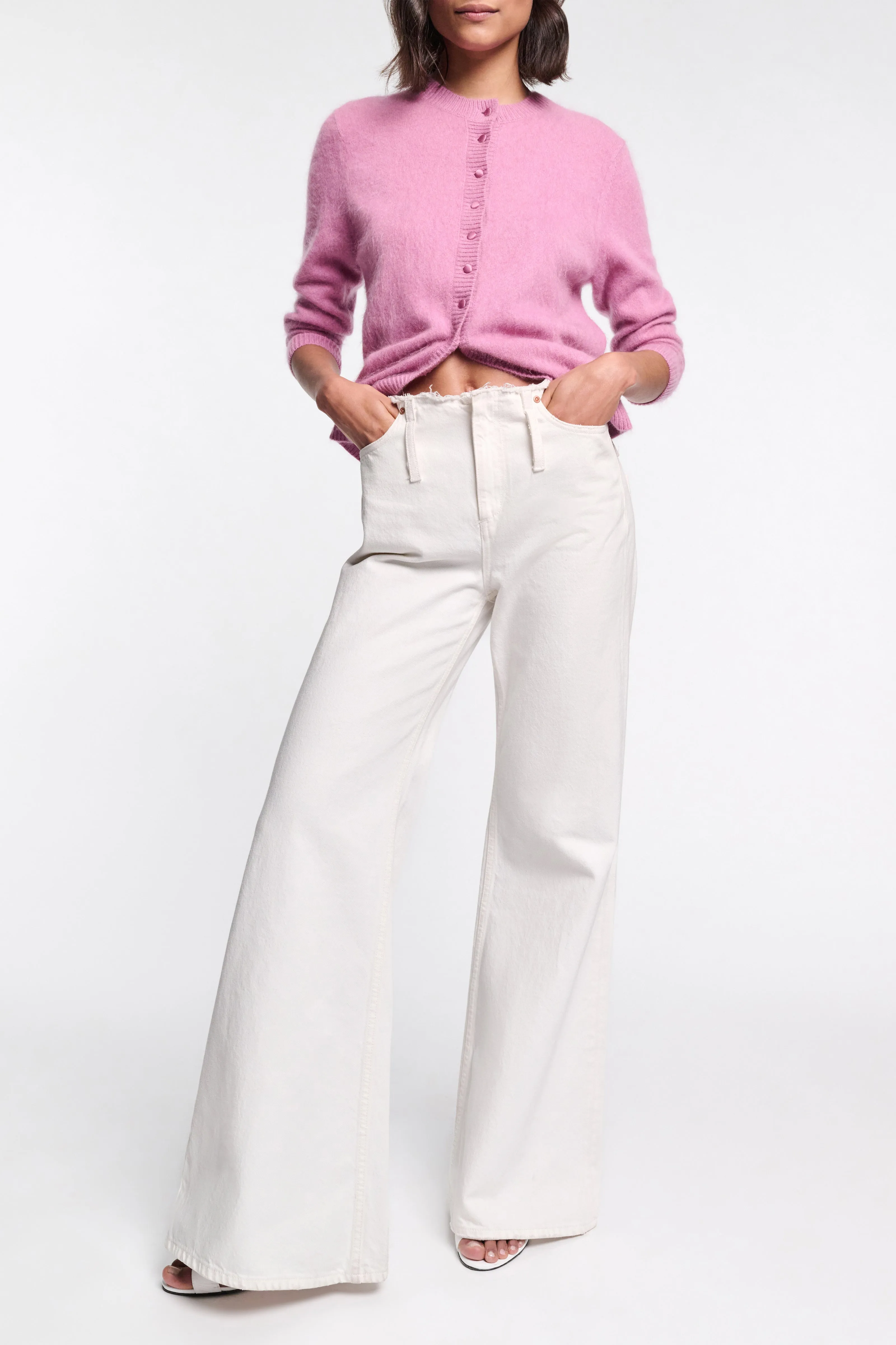 Dorothee Schumacher Fluffy Knit Cardigan in Pink Begonia