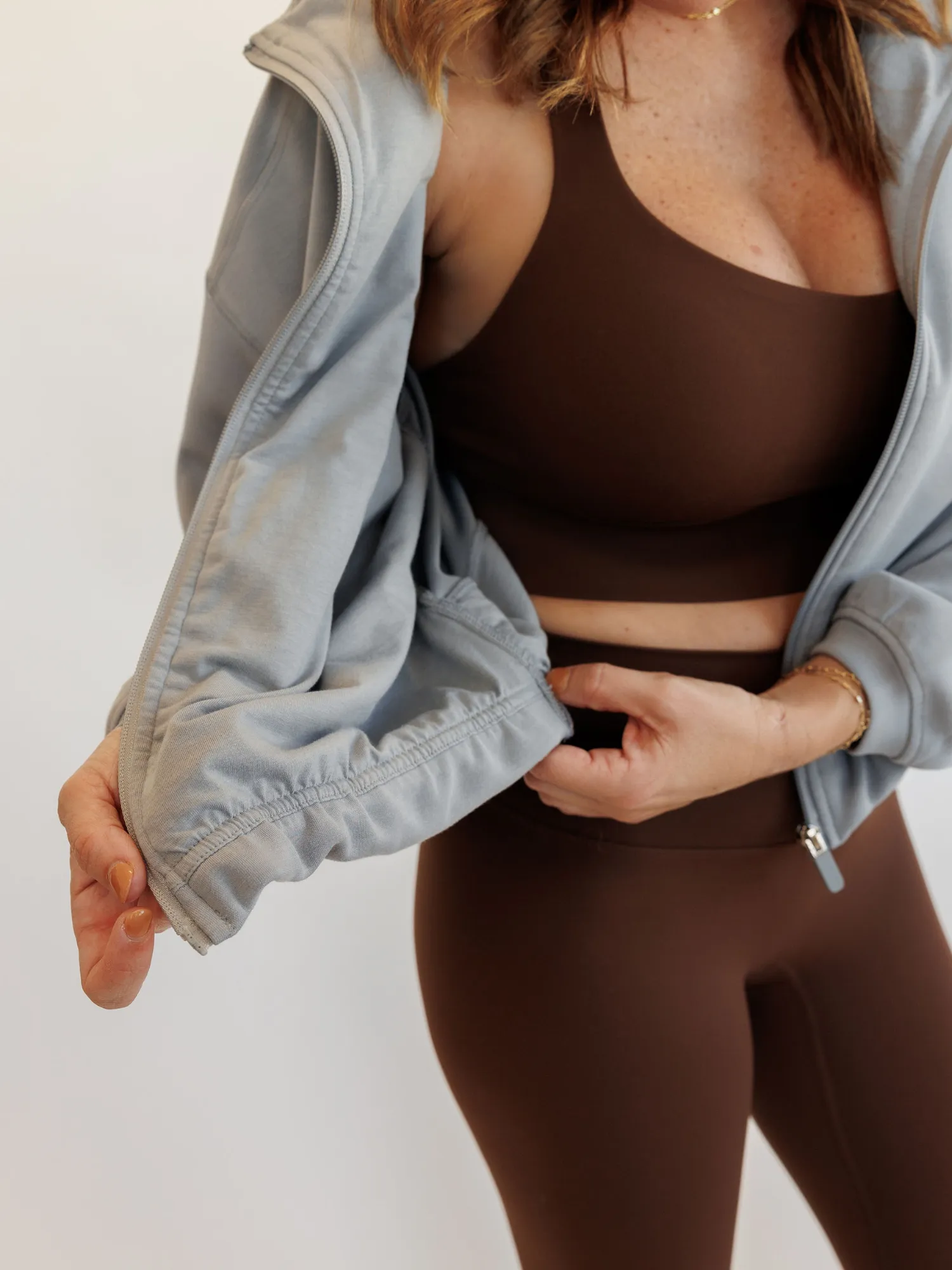 Dove Gray "Callie" Full Zip Cozy Hooded Jacket
