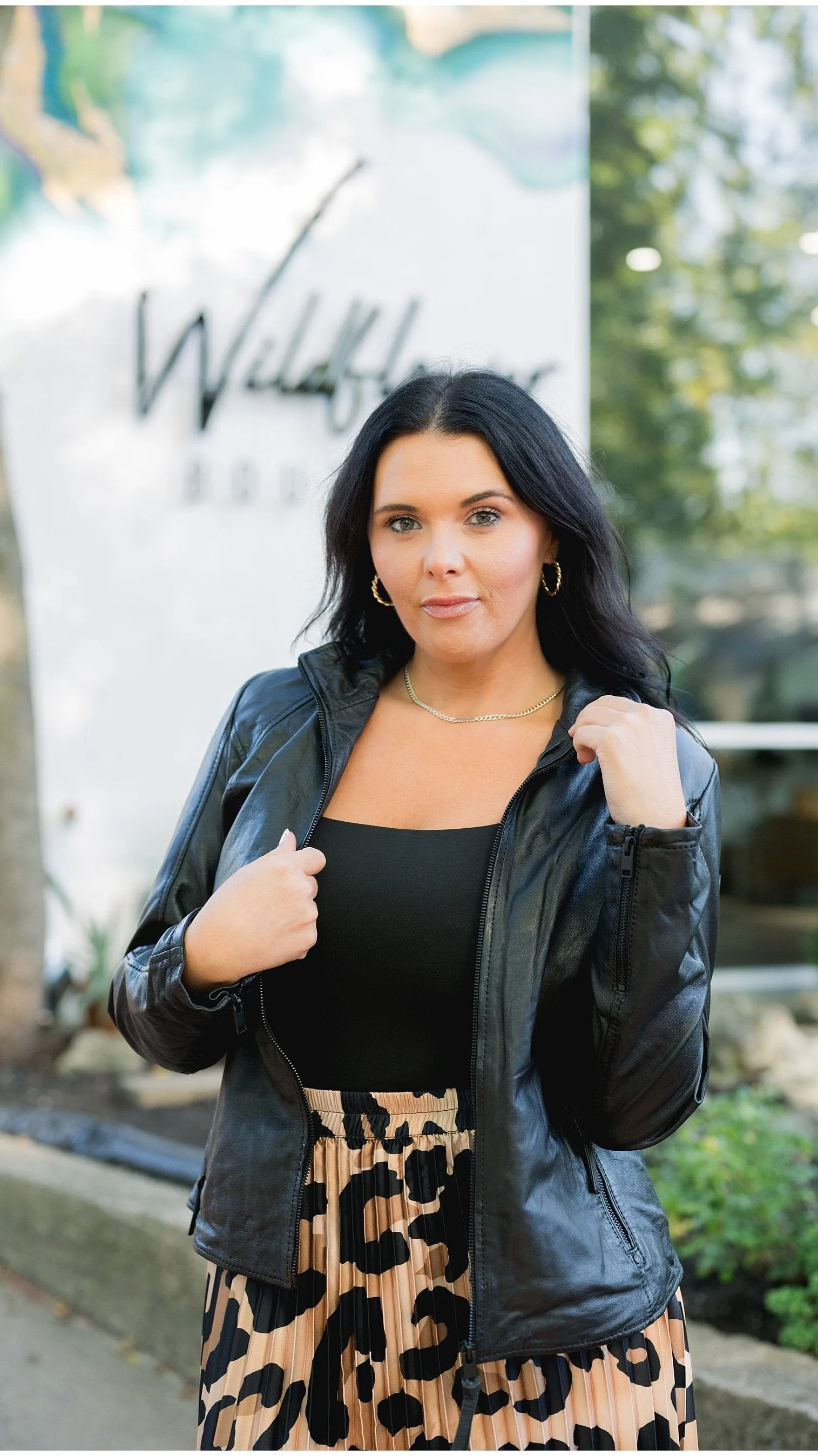 Else Genuine Leather Jacket Black