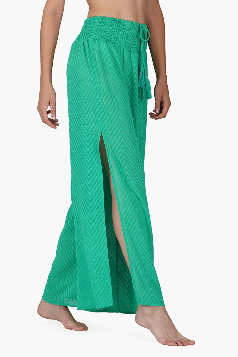 Emerald Chevron Pants