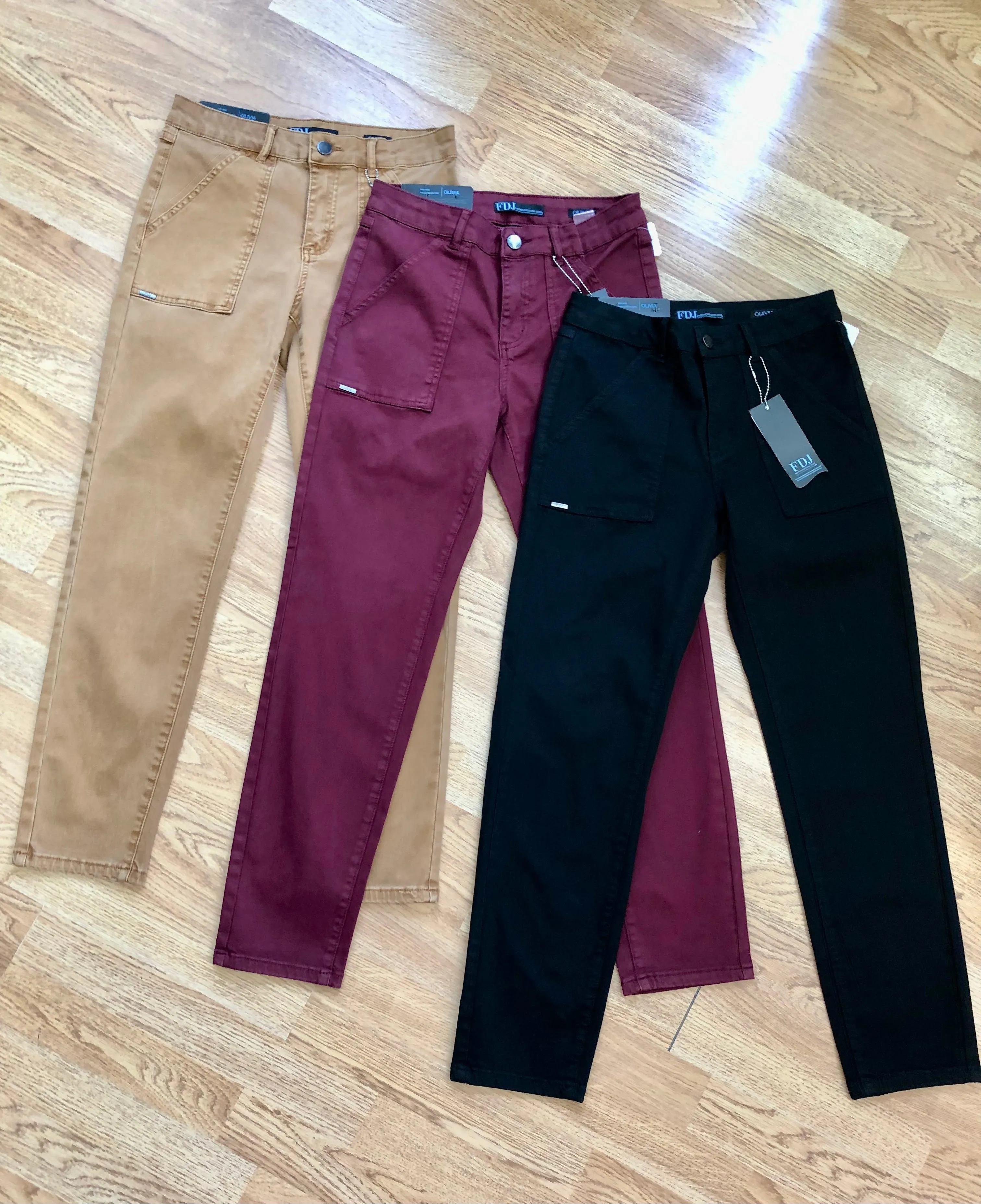 FDJ Cotton Ankle Cigar Pant: OLIVIA: Black