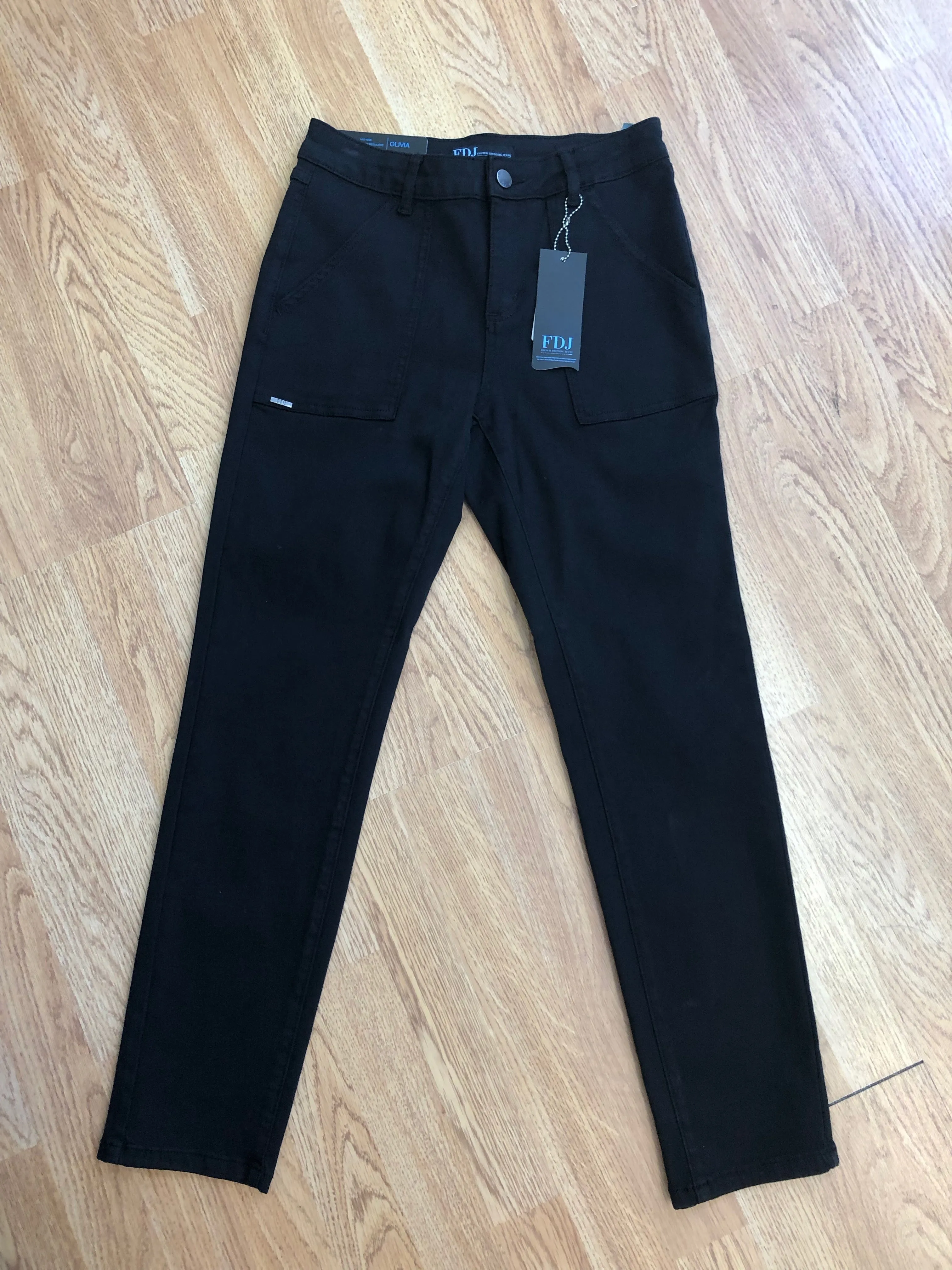 FDJ Cotton Ankle Cigar Pant: OLIVIA: Black