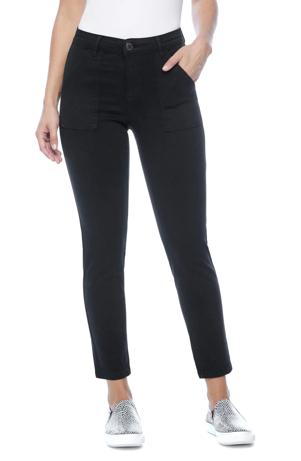 FDJ Cotton Ankle Cigar Pant: OLIVIA: Black