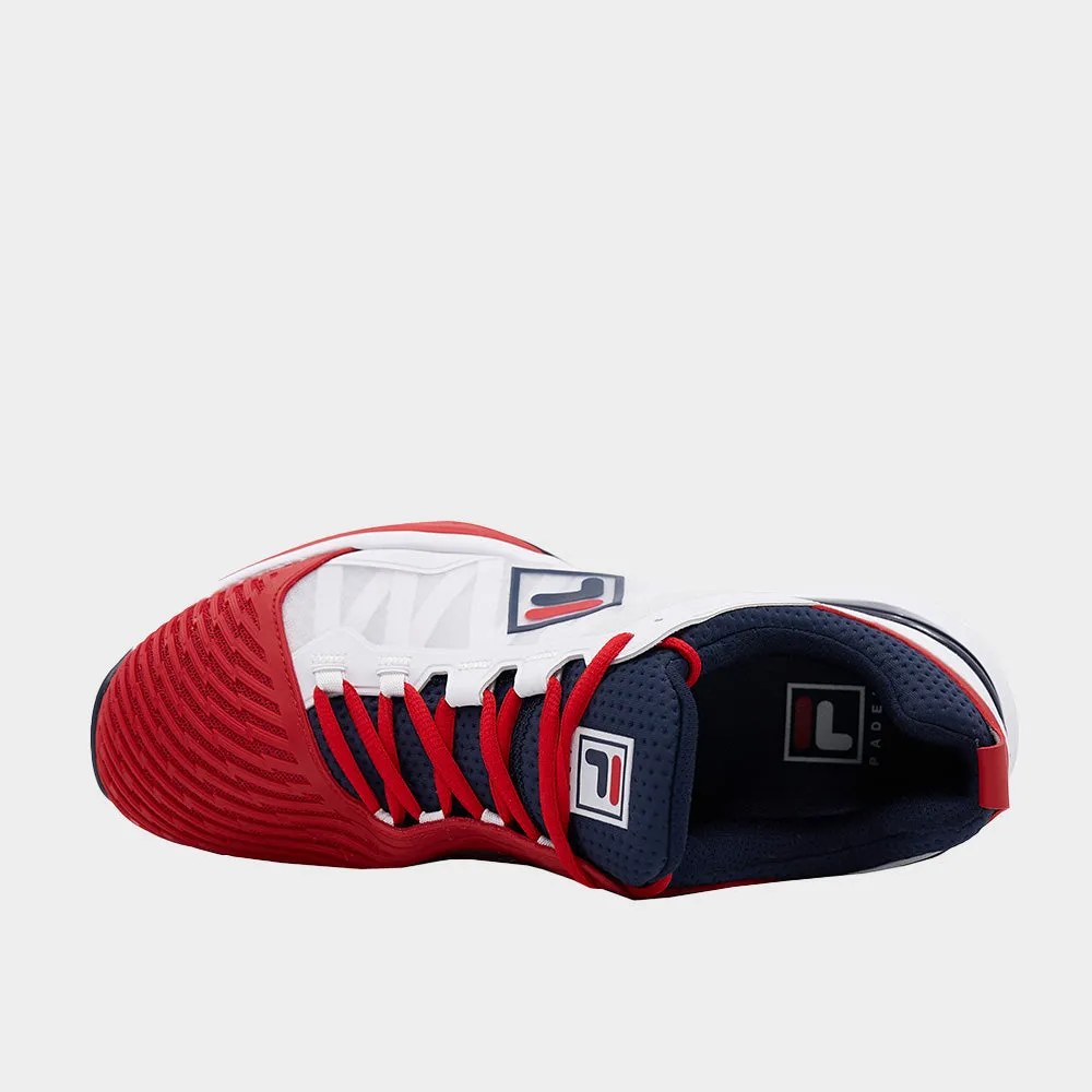 Fila Mens Lorenzo Padel Shoe White/red  _ 183725 _ White