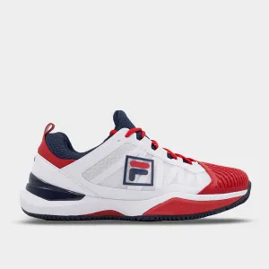 Fila Mens Lorenzo Padel Shoe White/red  _ 183725 _ White