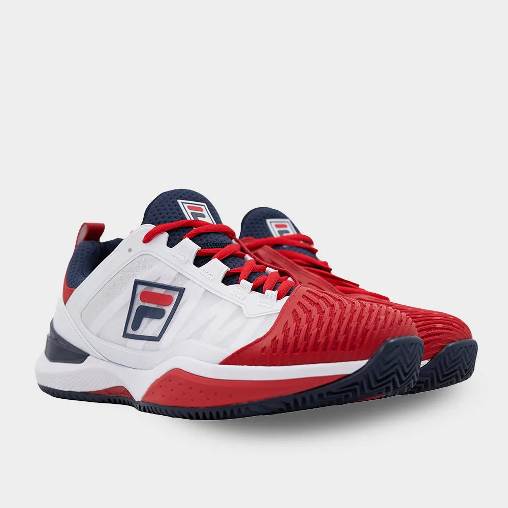 Fila Mens Lorenzo Padel Shoe White/red  _ 183725 _ White