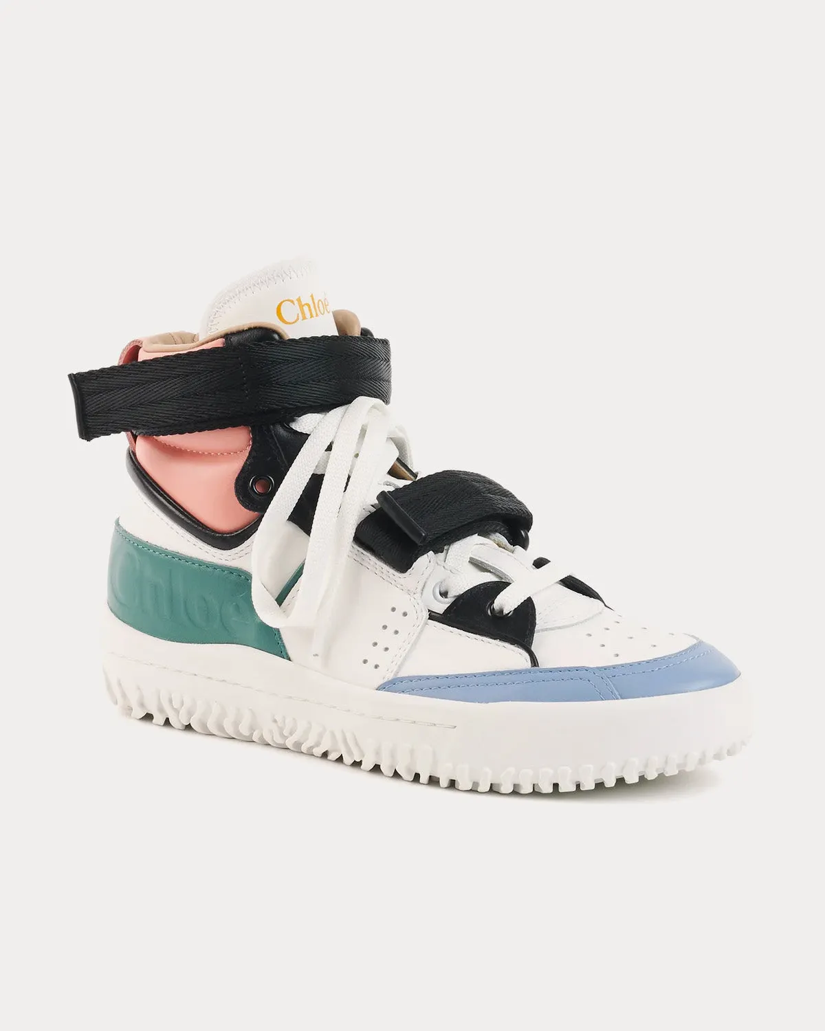 Franckie Pink / Green High Top Sneakers