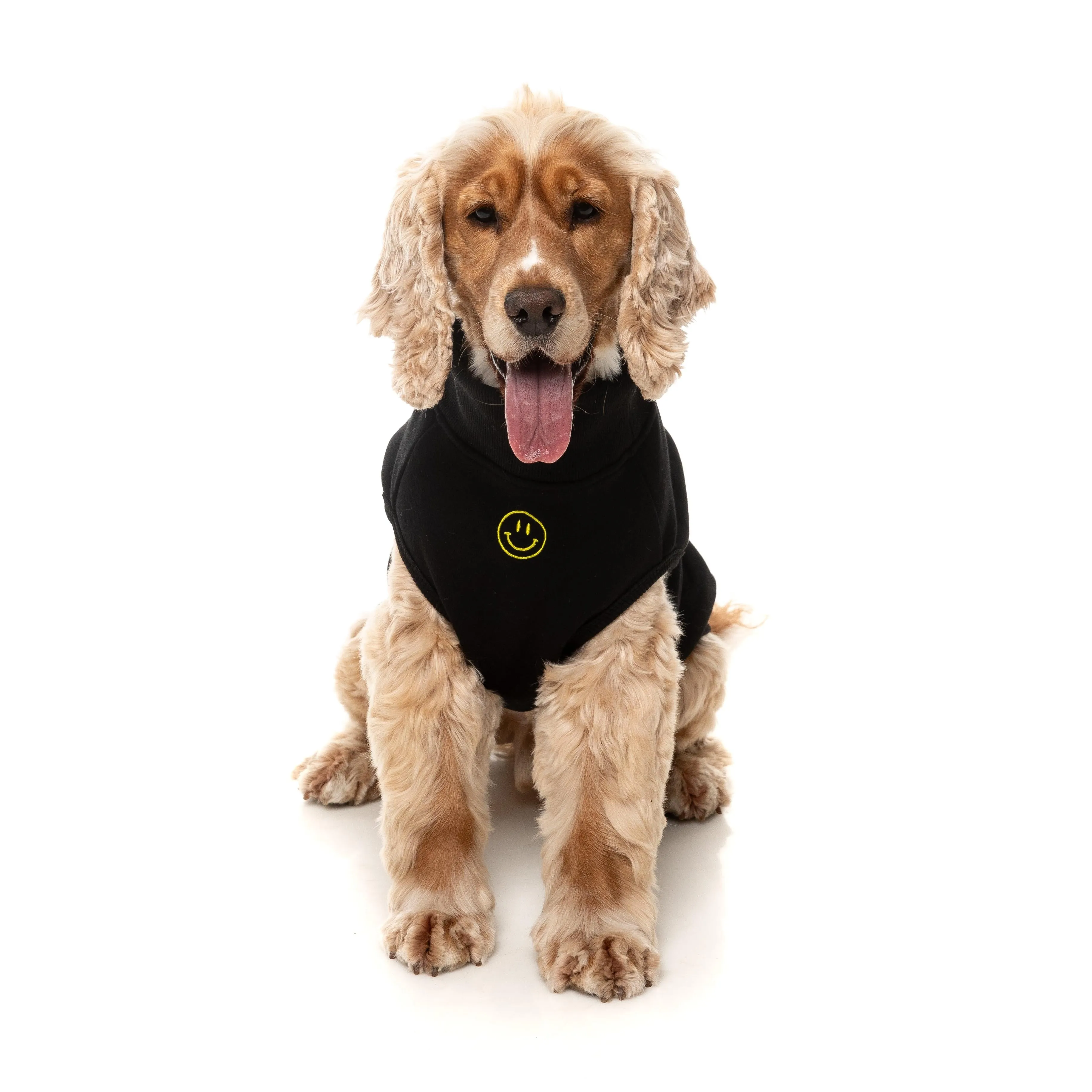 FuzzYard Dog Apparel Smiley Sweater Black Size 3